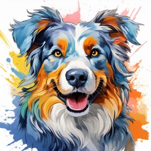 Pop Art Australian Shepherd Australian Shepherd