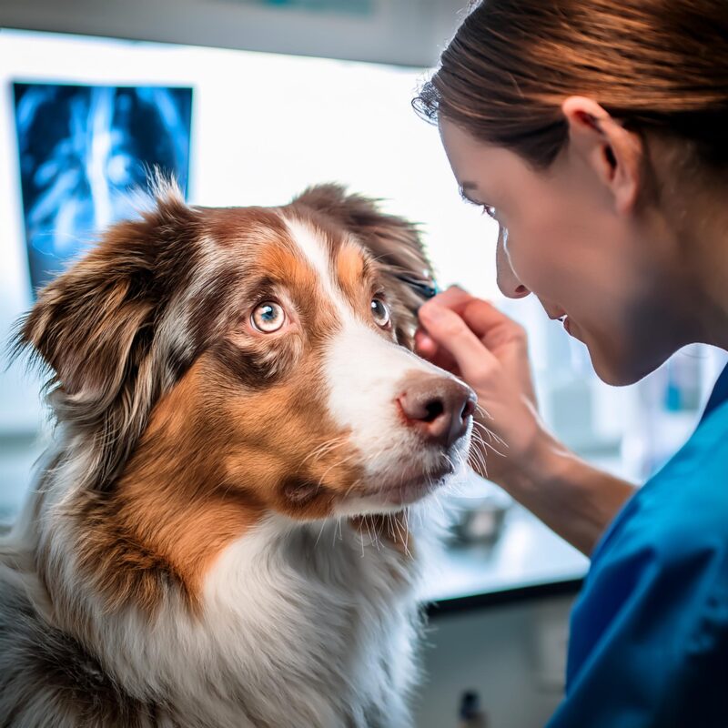 Aussie-Augenuntersuchung-KI-generiert Katarakt beim Australian Shepherd: Eine umfassende Betrachtung